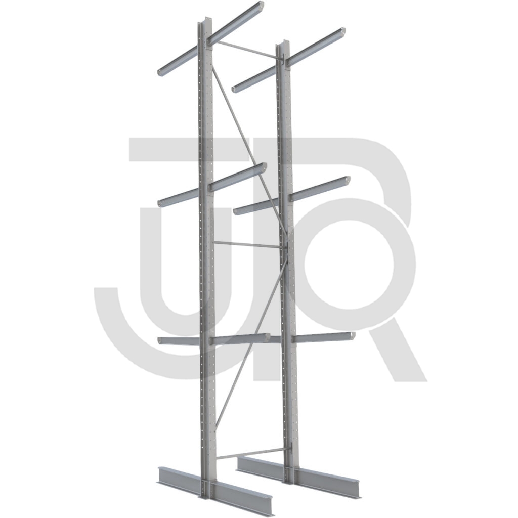 Dubbelzijdige draagarmstelling H6000 mm, 3 niveaus arm 1000 mm| startset-0