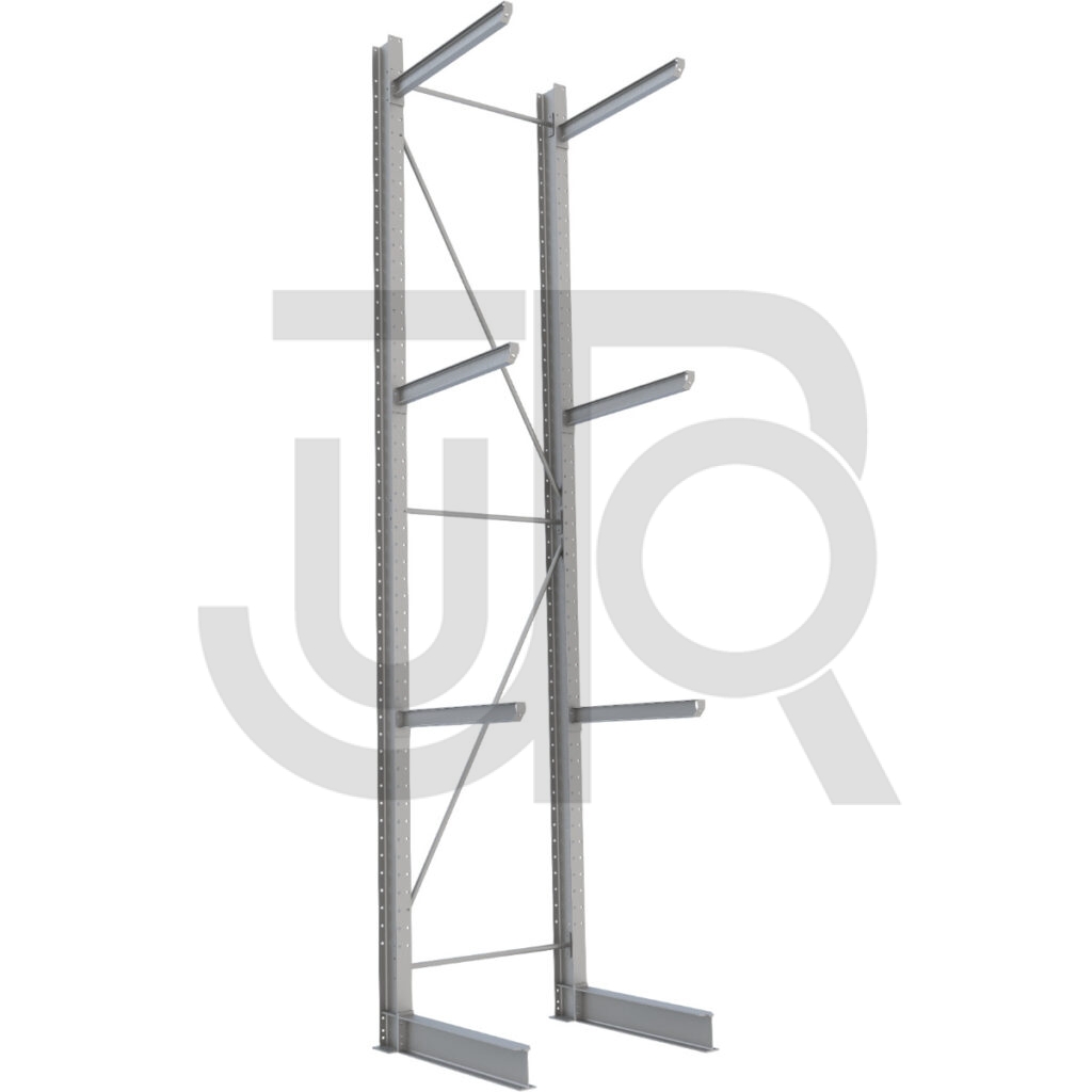 Enkelzijdige draagarmstelling H6000 mm, 3 niveaus arm 1000 mm| startset-0