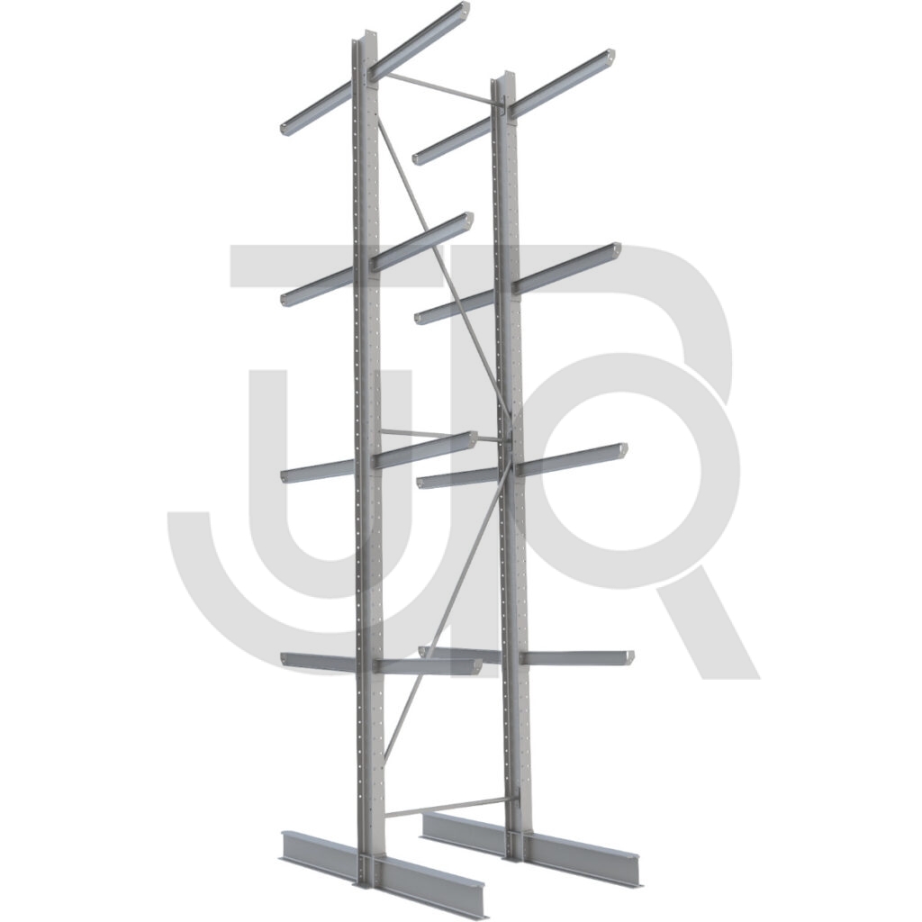 Dubbelzijdige draagarmstelling H6000 mm, 4 niveaus arm 1200 mm| startset-0