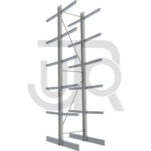 Dubbelzijdige draagarmstelling H6000 mm, 5 niveaus arm 1200 mm| startset-0