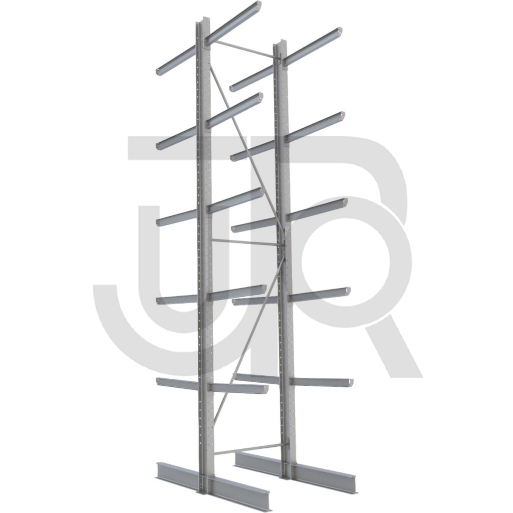 Dubbelzijdige draagarmstelling H6000 mm, 5 niveaus arm 1000 mm| startset-0