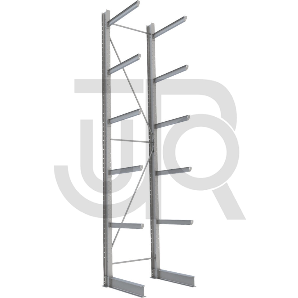 Enkelzijdige draagarmstelling H6000 mm, 5 niveaus arm 1000 mm| startset-0