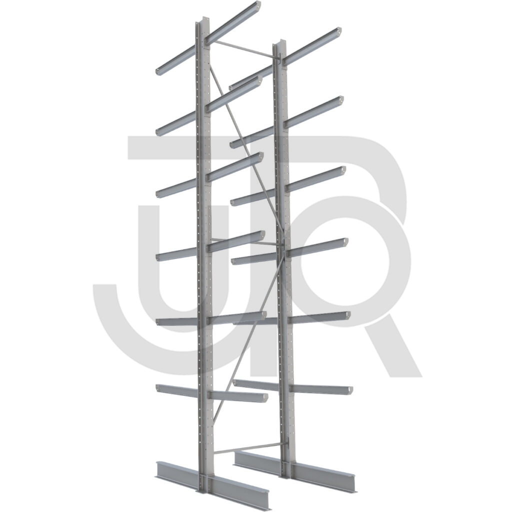 Dubbelzijdige draagarmstelling H6000 mm, 6 niveaus arm 1200 mm| startset-0