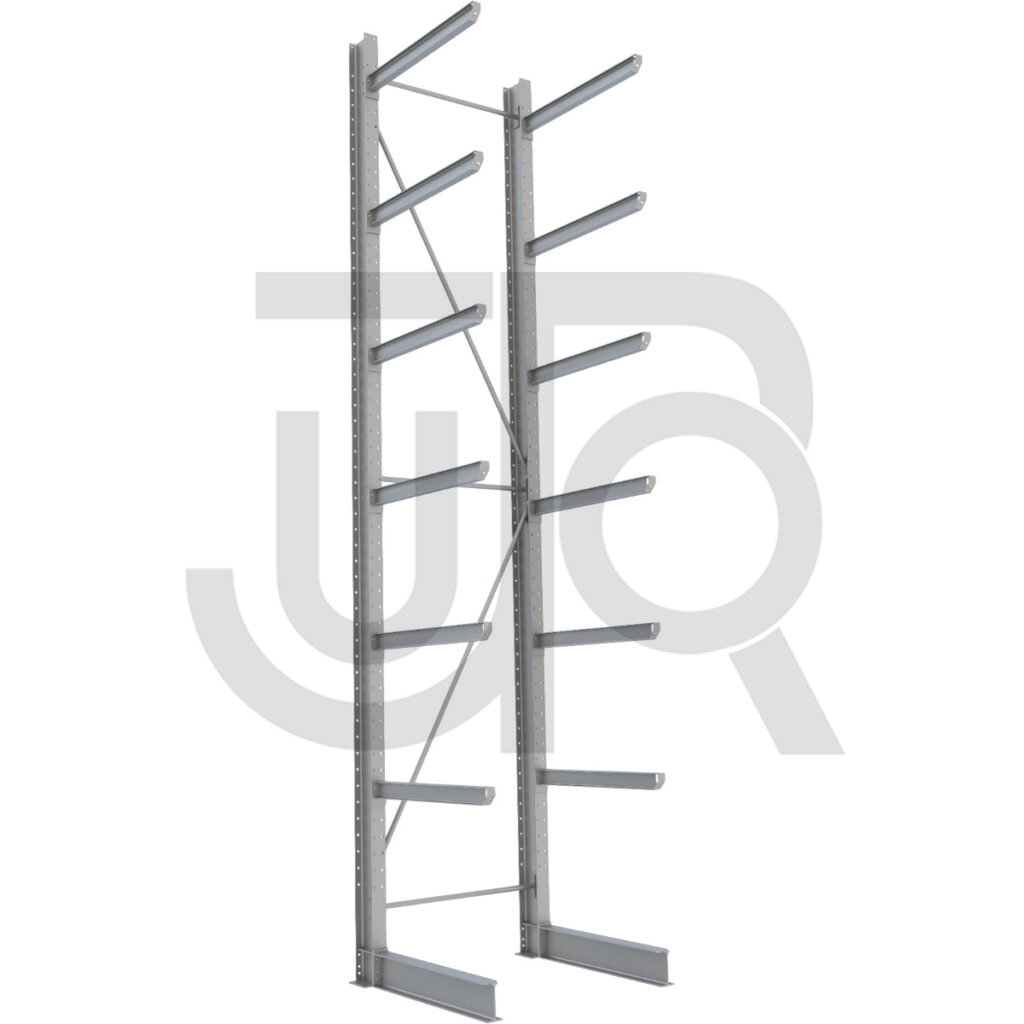 Enkelzijdige draagarmstelling H6000 mm, 6 niveaus arm 1000 mm| startset-0