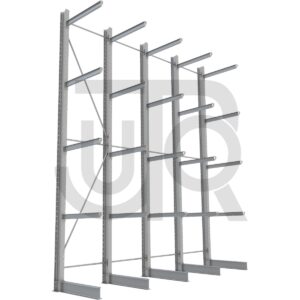 Enkelzijdige draagarmstelling H6000 mm, 4 niveaus arm 1200 mm| voordeelrij-0