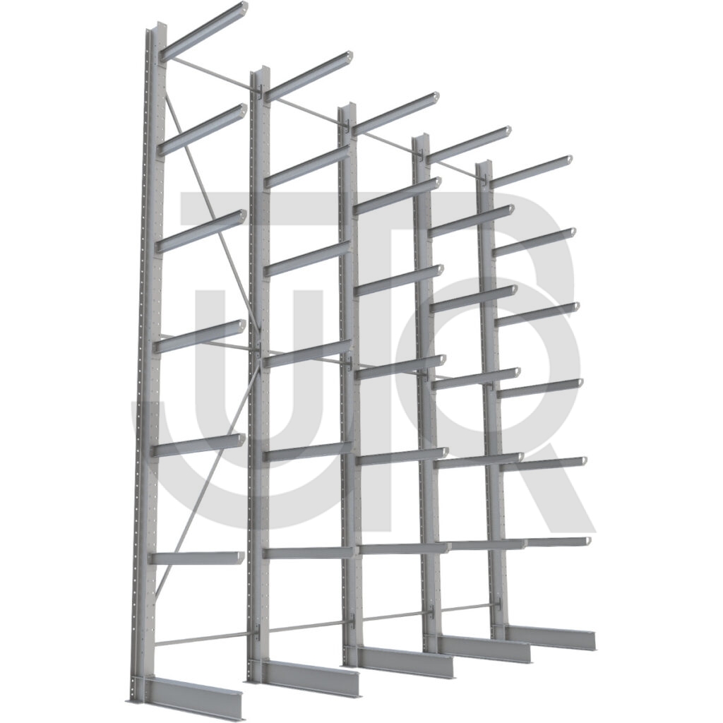 Enkelzijdige draagarmstelling H6000 mm, 6 niveaus arm 1200 mm| voordeelrij-0