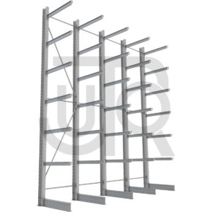 Enkelzijdige draagarmstelling H6000 mm, 6 niveaus arm 1200 mm| voordeelrij-0