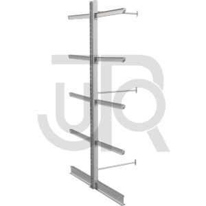 Dubbelzijdige draagarmstelling H4500 mm, 4 niveaus arm 1000 mm| aanbouwset-0