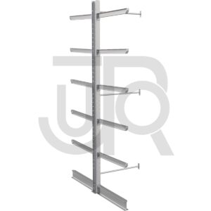 Dubbelzijdige draagarmstelling H4500 mm, 5 niveaus arm 1000 mm| aanbouwset-0