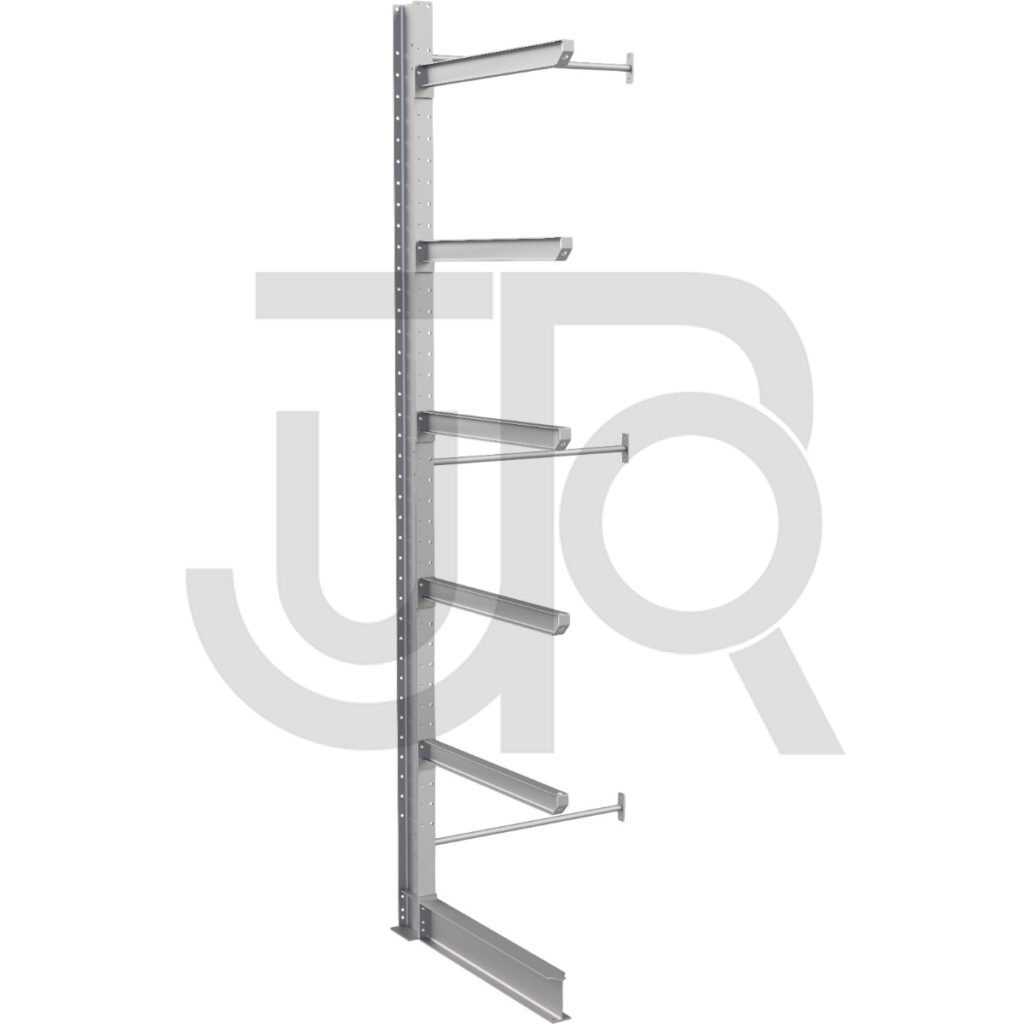 Enkelzijdige draagarmstelling H4500 mm, 5 niveaus arm 1000 mm| aanbouwset-0