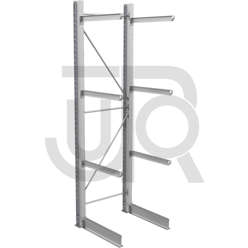 Enkelzijdige draagarmstelling H4500 mm, 3 niveaus arm 1200 mm| startset-0