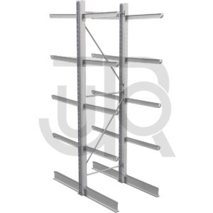 Dubbelzijdige draagarmstelling H4500 mm, 4 niveaus arm 1000 mm| startset-0