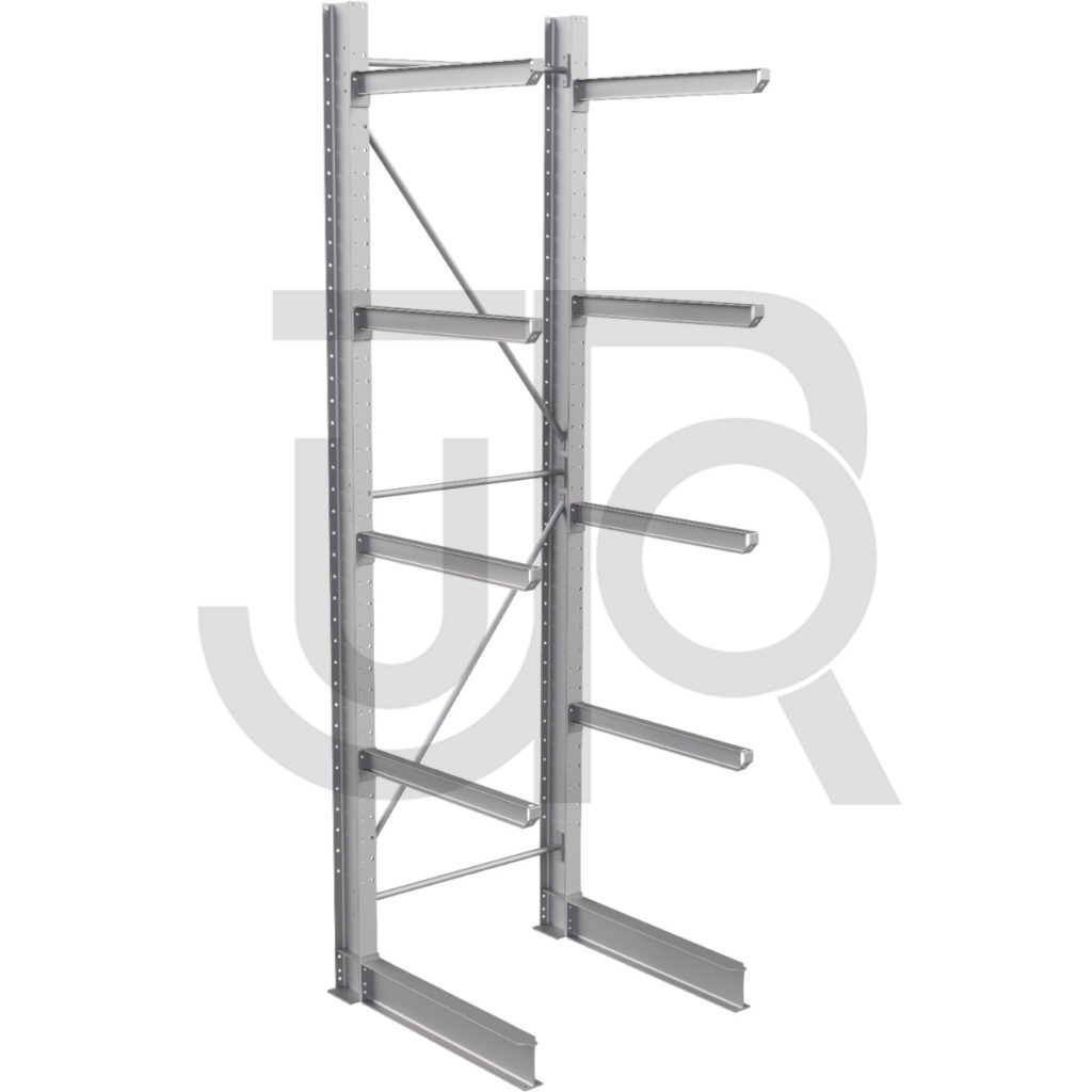 Enkelzijdige draagarmstelling H4500 mm, 4 niveaus arm 1000 mm| startset-0