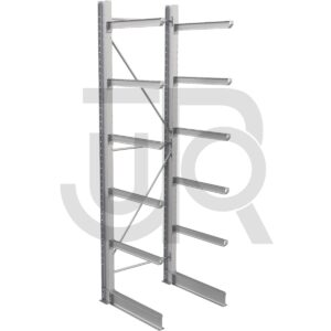 Enkelzijdige draagarmstelling H4500 mm, 5 niveaus arm 1000 mm| startset-0