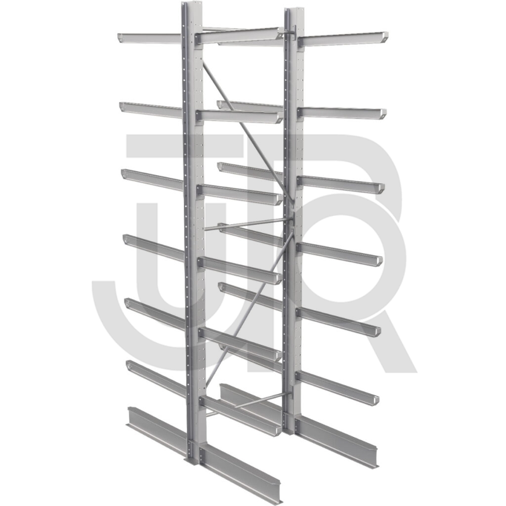 Dubbelzijdige draagarmstelling H4500 mm, 6 niveaus arm 1000 mm| startset-0