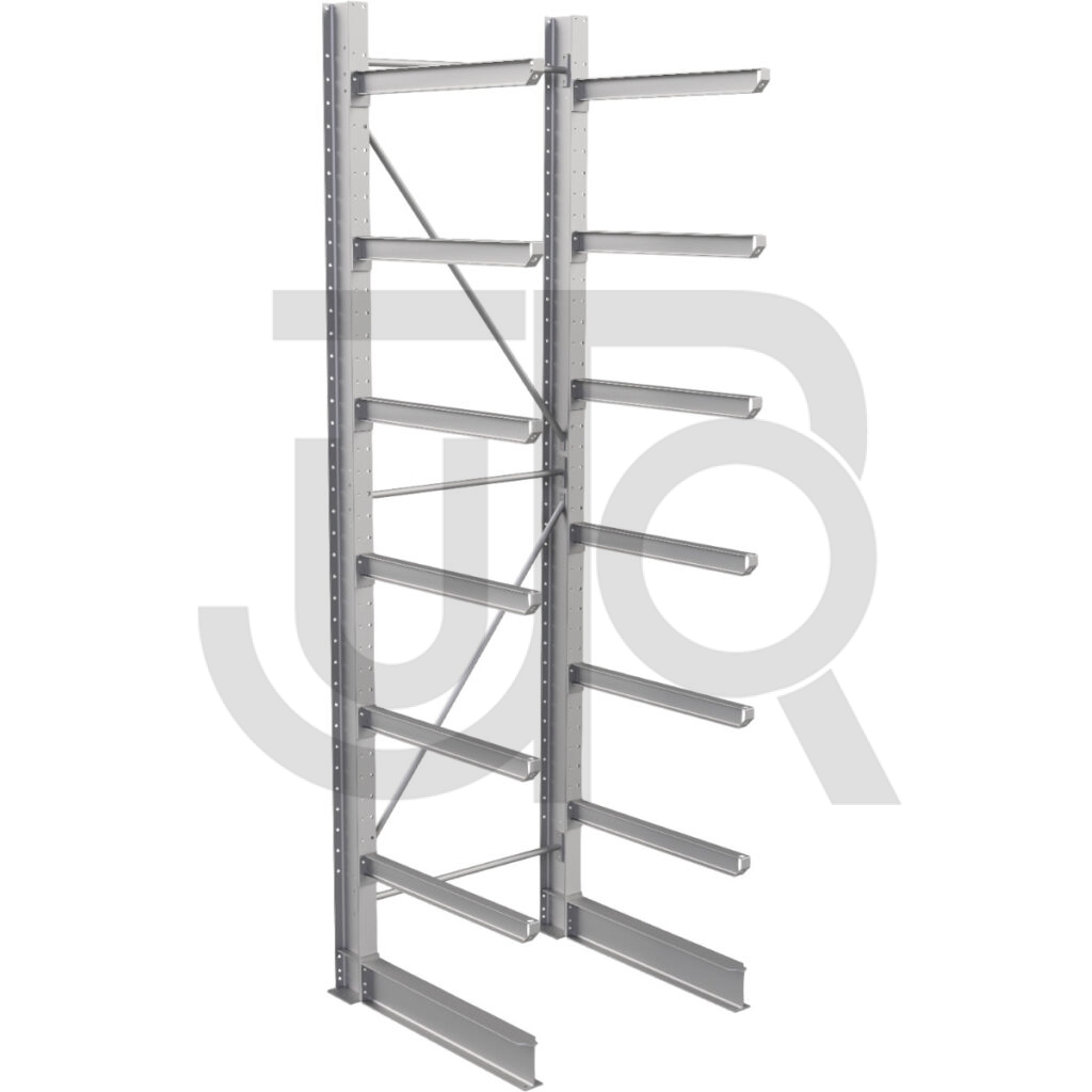 Enkelzijdige draagarmstelling H4500 mm, 6 niveaus arm 1200 mm| startset-0