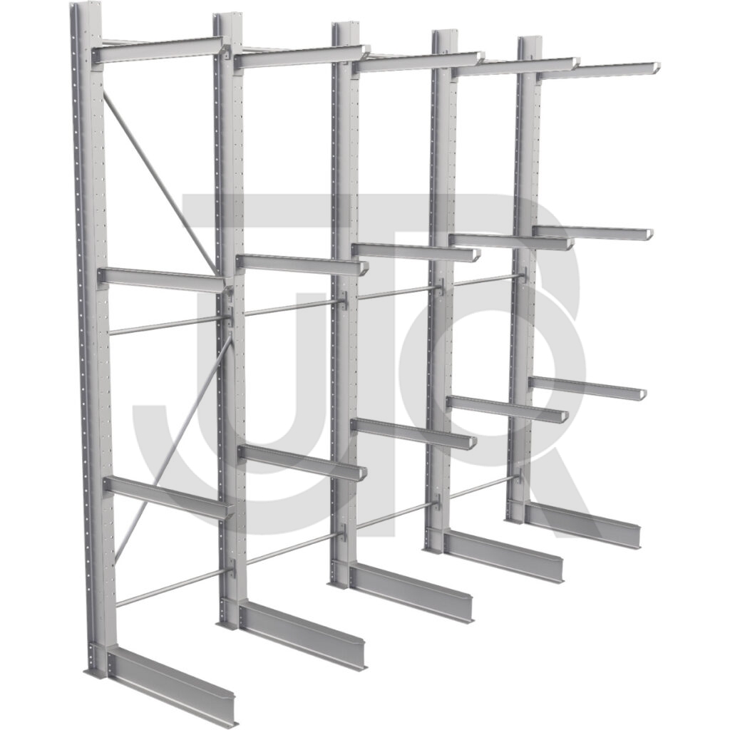 Enkelzijdige draagarmstelling H4500 mm, 3 niveaus arm 1000 mm| voordeelrij-0