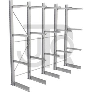 Enkelzijdige draagarmstelling H4500 mm, 3 niveaus arm 1000 mm| voordeelrij-0