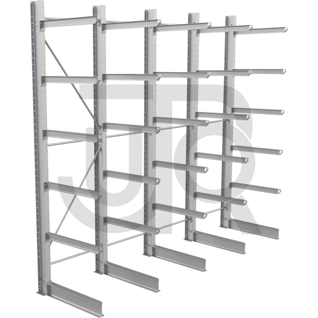 Enkelzijdige draagarmstelling H4500 mm, 5 niveaus arm 1200 mm| voordeelrij-0