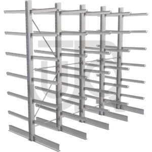 Dubbelzijdige draagarmstelling H4500 mm, 6 niveaus arm 1000 mm| voordeelrij-0