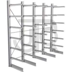 Enkelzijdige draagarmstelling H4500 mm, 6 niveaus arm 1000 mm| voordeelrij-0