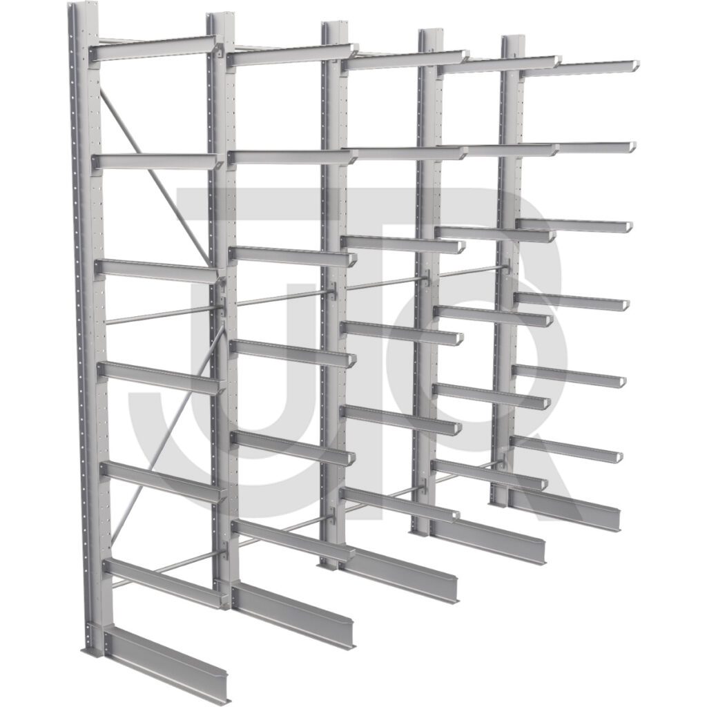 Enkelzijdige draagarmstelling H4500 mm, 6 niveaus arm 1200 mm| voordeelrij-0