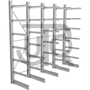 Enkelzijdige draagarmstelling H4500 mm, 6 niveaus arm 1200 mm| voordeelrij-0