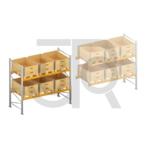 Palletstelling H2500 x D1100, liggers 106/4 geel | startset vak 2700 mm -0