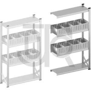 Vakkenstelling H1972 x D320 | aanbouwset vak 1200 mm | rechte opzetranden 200 mm-0