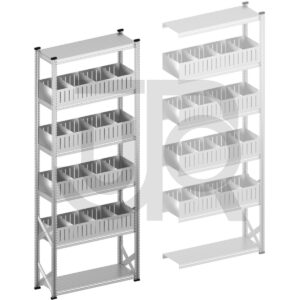 Vakkenstelling H3028 x D400 | startset vak 1200 mm | rechte opzetranden 200 mm-0