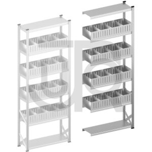 Vakkenstelling H3028 x D320 | aanbouwset vak 1200 mm | rechte opzetranden 200 mm-0