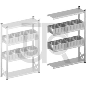 Vakkenstelling H1972 x D320 | aanbouwset vak 1350 mm | rechte opzetranden 200 mm-0