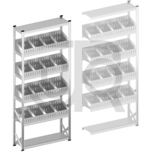 Vakkenstelling H3028 x D400 | startset vak 1350 mm | schuine opzetranden 100-200 mm-0