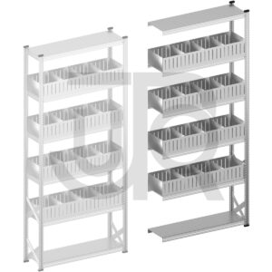 Vakkenstelling H3028 x D400 | aanbouwset vak 1350 mm | rechte opzetranden 200 mm-0