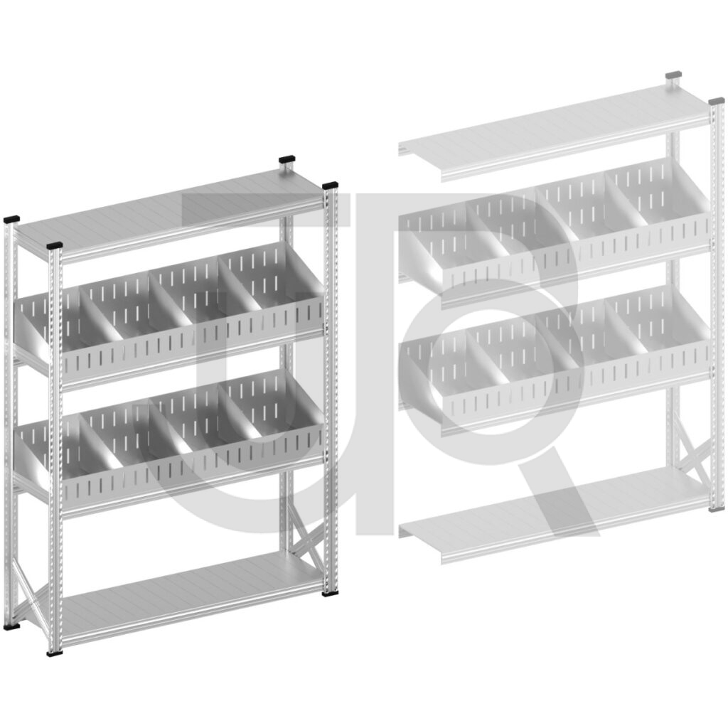 Vakkenstelling H1972 x D320 | startset vak 1500 mm | schuine opzetranden 100-200 mm-0