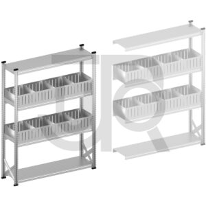 Vakkenstelling H1972 x D320 | startset vak 1500 mm | rechte opzetranden 200 mm-0