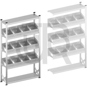 Vakkenstelling H2500 x D320 | startset vak 1500 mm | schuine opzetranden 100-200 mm-0