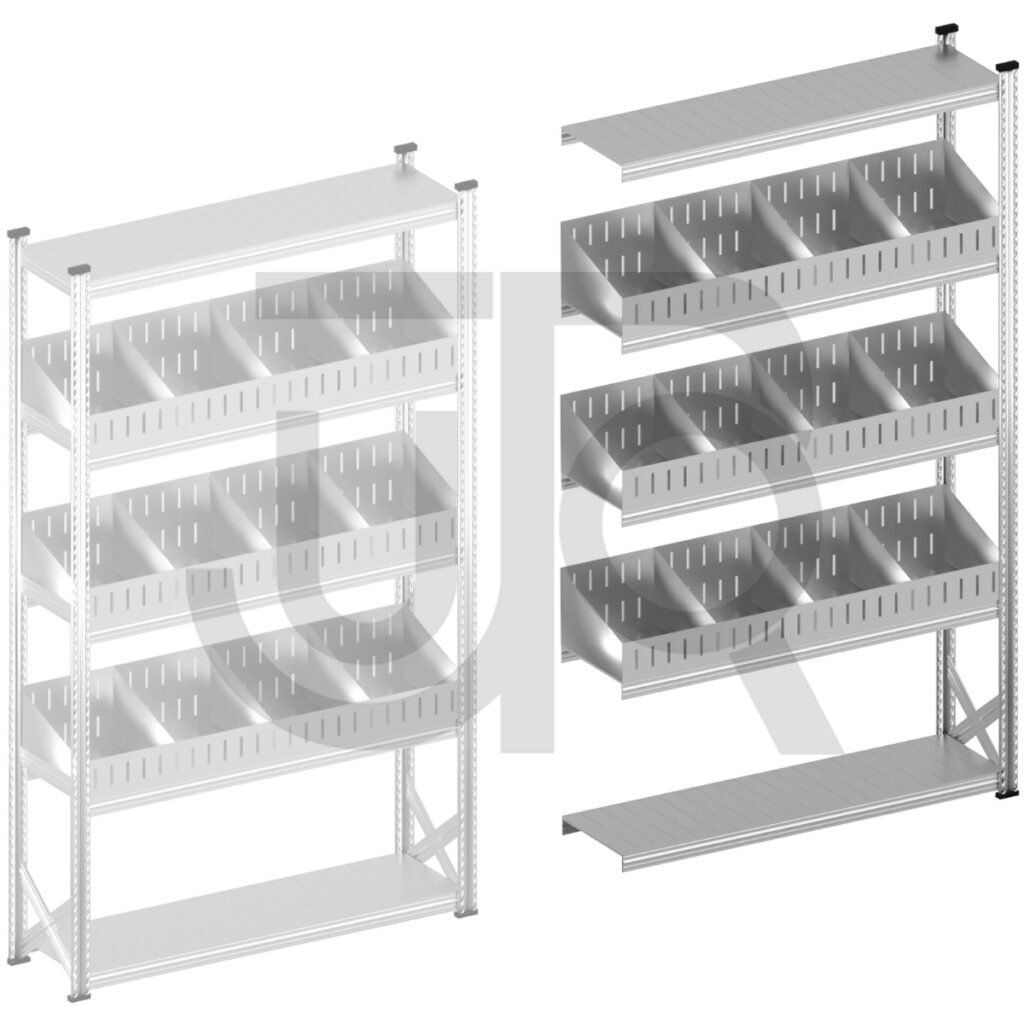 Vakkenstelling H2500 x D320 | aanbouwset vak 1500 mm | schuine opzetranden 100-200 mm-0