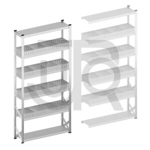 Vakkenstelling H3028 x D320 | startset vak 1500 mm | rechte opzetranden 100 mm-0