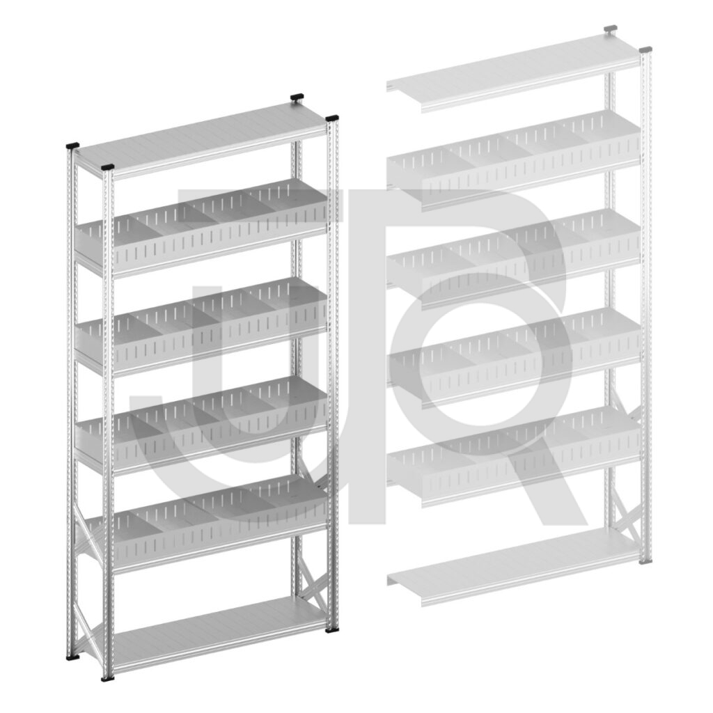 Vakkenstelling H3028 x D400 | startset vak 1500 mm | rechte opzetranden 100 mm-0