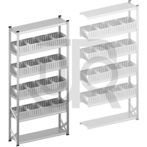 Vakkenstelling H3028 x D320 | startset vak 1500 mm | rechte opzetranden 200 mm-0