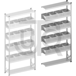 Vakkenstelling H3028 x D400 | aanbouwset vak 1500 mm | rechte opzetranden 200 mm-0