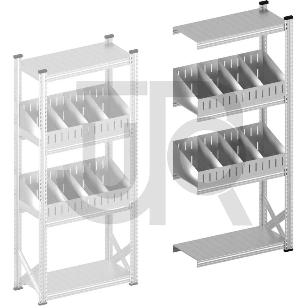 Vakkenstelling H1972 x D320 | aanbouwset vak 900 mm | schuine opzetranden 100-200 mm-0