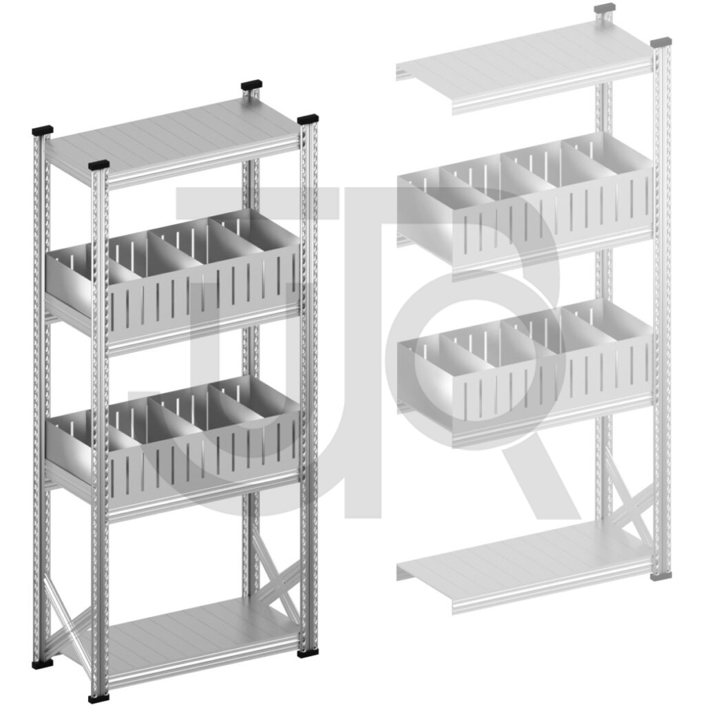 Vakkenstelling H1972 x D320 | startset vak 900 mm | rechte opzetranden 200 mm-0