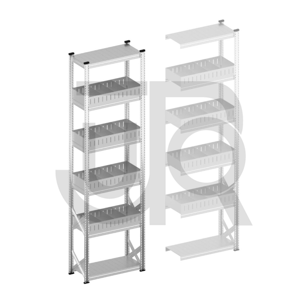 Vakkenstelling H3028 x D400 | startset vak 900 mm | rechte opzetranden 100 mm-0