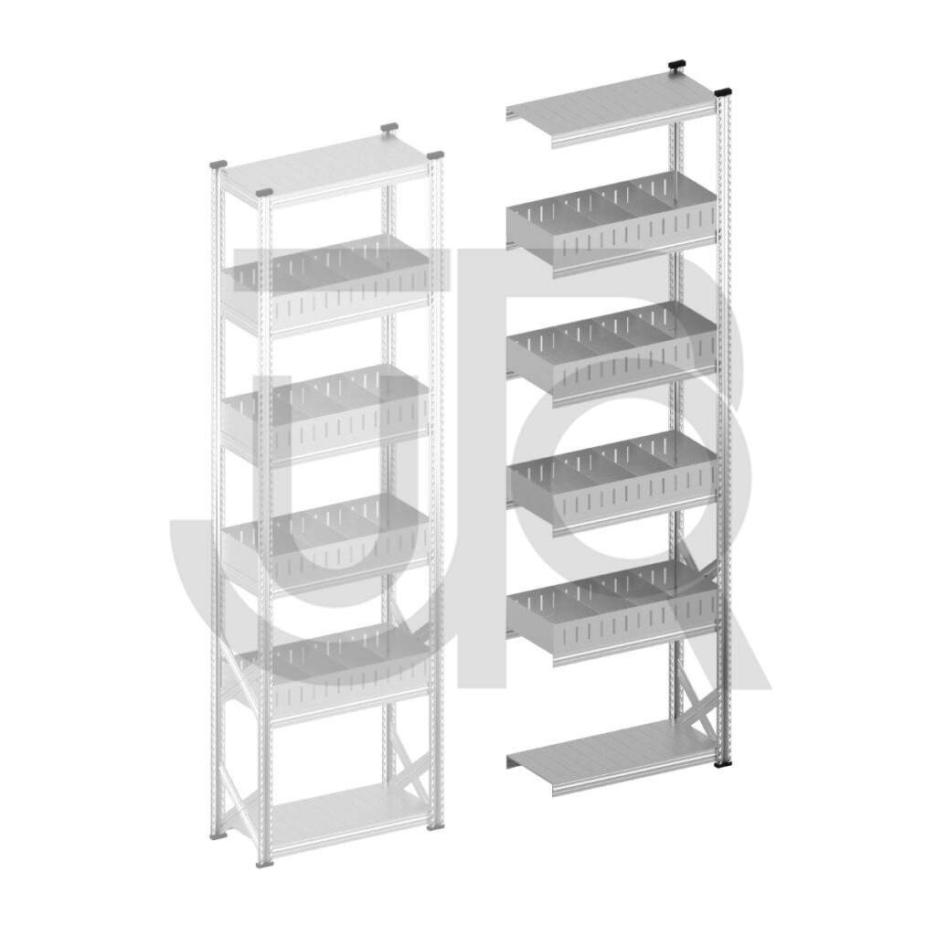 Vakkenstelling H3028 x D320 | aanbouwset vak 900 mm | rechte opzetranden 100 mm-0