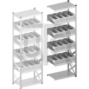 Vakkenstelling H3028 x D500 | aanbouwset vak 1050 mm | rechte opzetranden 200 mm-0