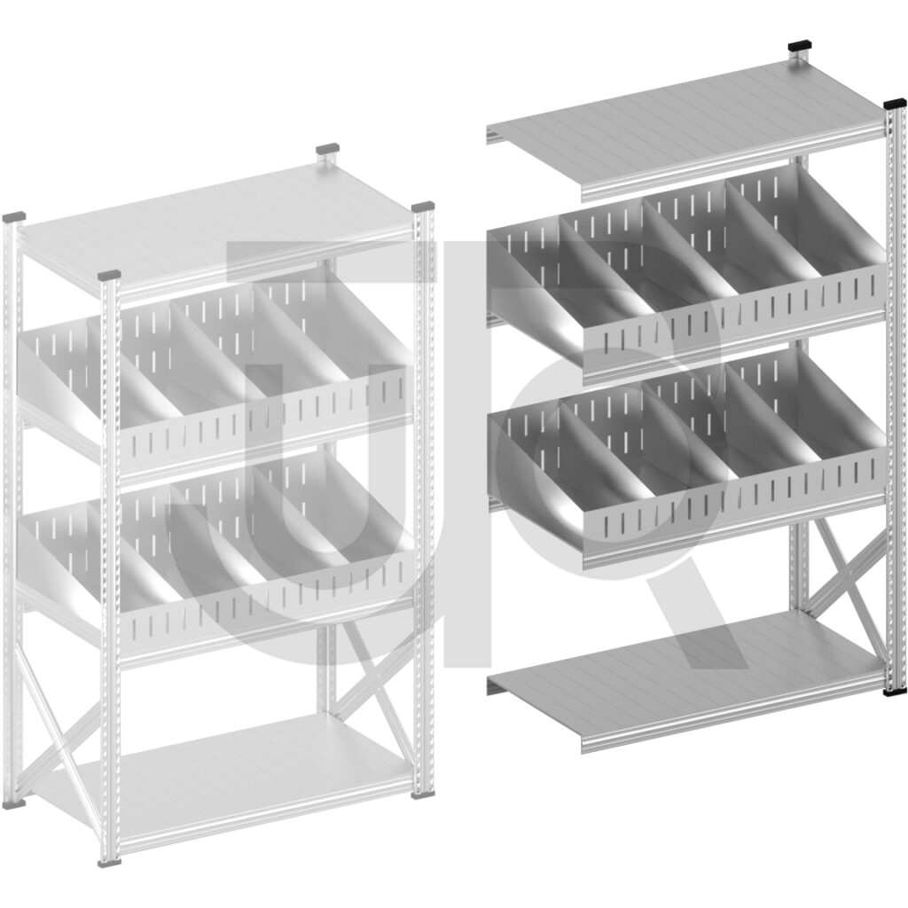 Vakkenstelling H1972 x D500 | aanbouwset vak 1200 mm | schuine opzetranden 100-200 mm-0