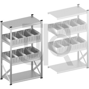 Vakkenstelling H1972 x D500 | startset vak 1200 mm | rechte opzetranden 200 mm-0