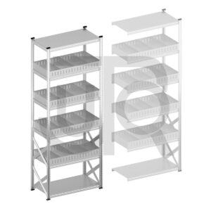 Vakkenstelling H3028 x D500 | startset vak 1200 mm | rechte opzetranden 100 mm-0